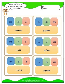 s sesi Hece Kartları